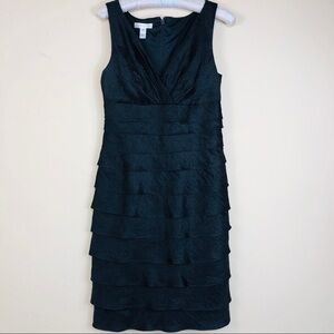 London Times Dress Sz 4 Ruffle Cocktail